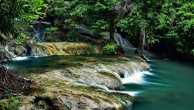 Kuangsi Waterfalls Laos Peaceful moment